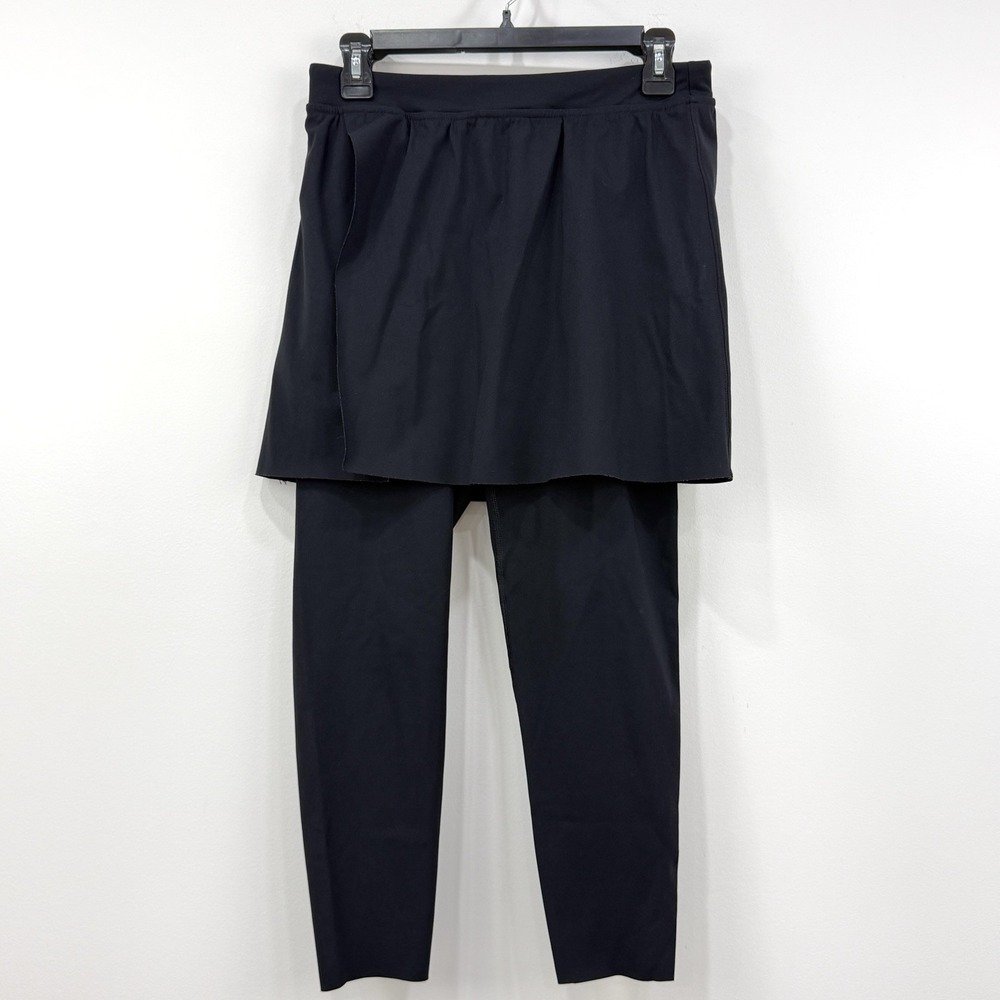 Spanx Booty Boost Skirt Around 7/8 Leggings L Black Modest Athleisure Ballet